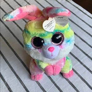 13” Ty Beanie Boo Bunny - Lollipop